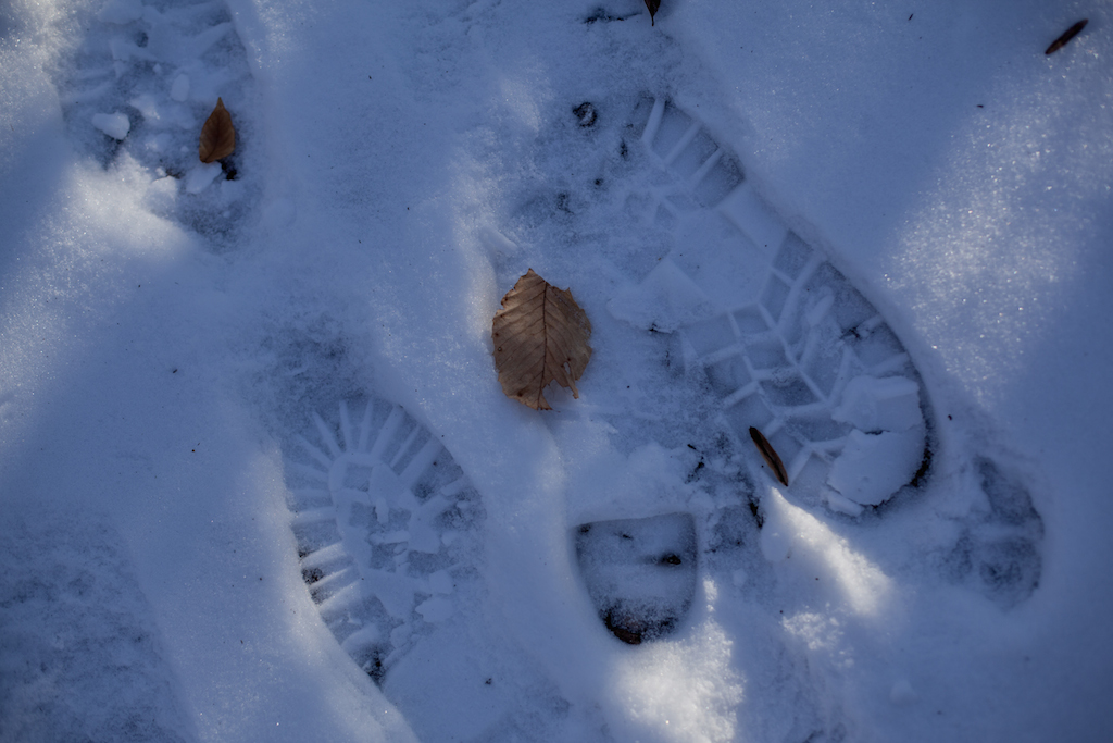 footprints in snow
